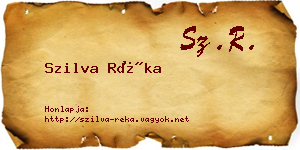Szilva Réka névjegykártya